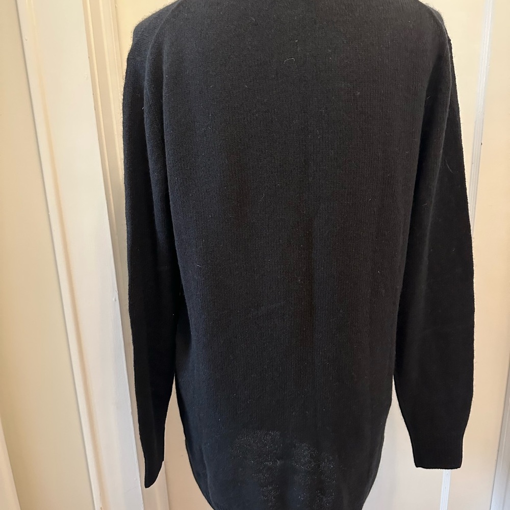 Free People Black cotton blend dolman sleeve sweater size S